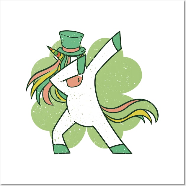 Dabbing unicorn St Patrick's Wall Art by AntiAntiFlorian